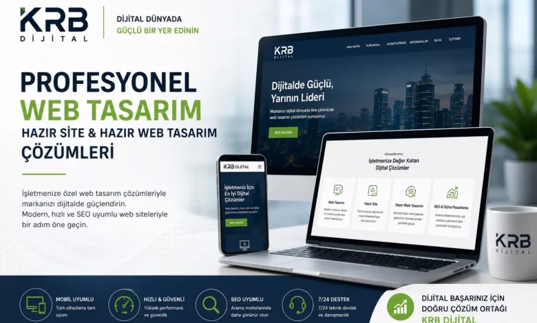 KRB Dijital, Web Tasarım ve Hazır Site Çözümleriyle İşletmelere Dijital Güç Katıyor 1 hazır web tasarım, hazır site tasarımı