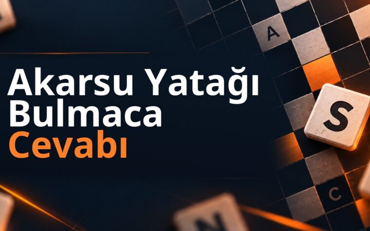 Akarsu Yatağı Bulmaca Cevabı