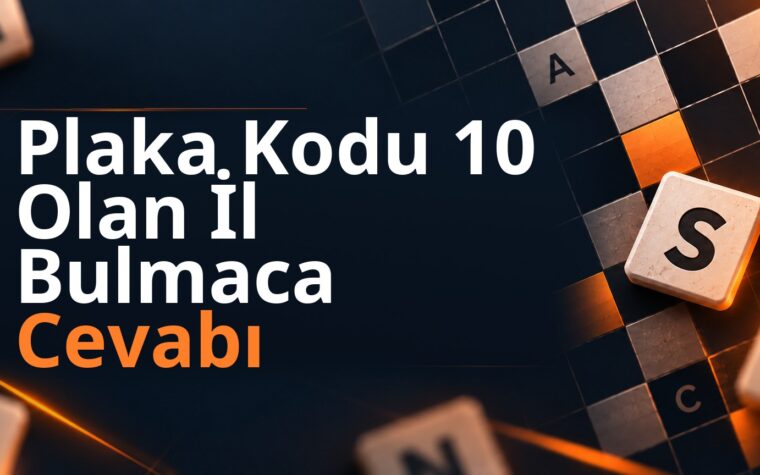 Plaka Kodu 10 Olan İl Bulmaca Cevabı